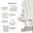  Cheryce HDPE Folding Adirondack Chair With Cup Holder-92316024