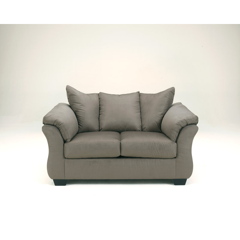 Canapé, causeuse, fauteuil et repose-pieds Darcy, Gris
