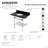 Kingston Brass Templeton 36-Inch Black Granite Console Sink with Acrylic Legs and Shelf (8-Inch, 3-Hole)-95054780
