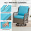 Ensemble de 3 chaises berçantes pivotantes d'extérieur avec petite table d'appoint 3 pièces-224511515-224511516