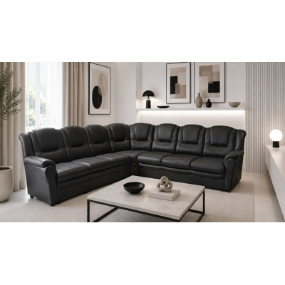 Illies 7 Seater Faux Leather Corner Sofa