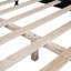 Cadre de lit plateforme en bois pleine grandeur style chambre à coucher avec support à lattes en bois sans sommier noir profond