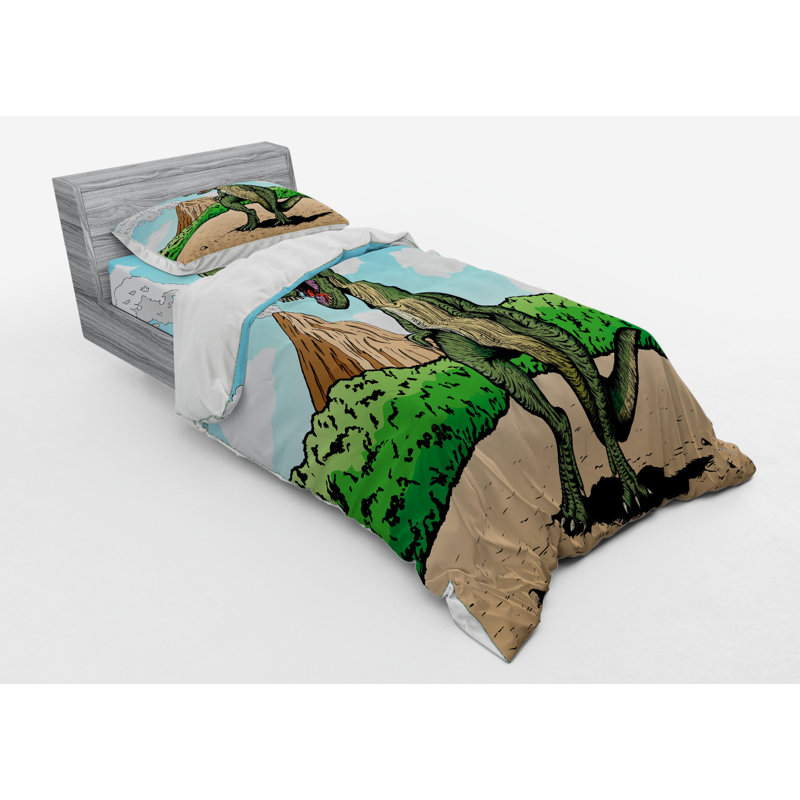Ensemble de housse de couette dinosaur, Housse de couette simple TG + 2 articles suppléme