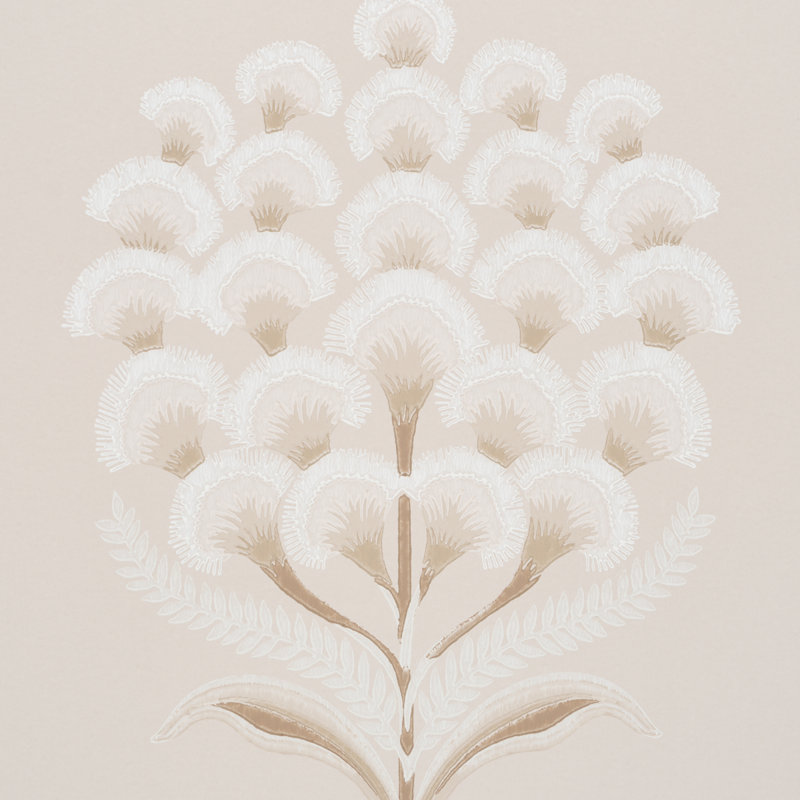 Aurelia Floral Non-Woven Wallpaper Roll, Limestone