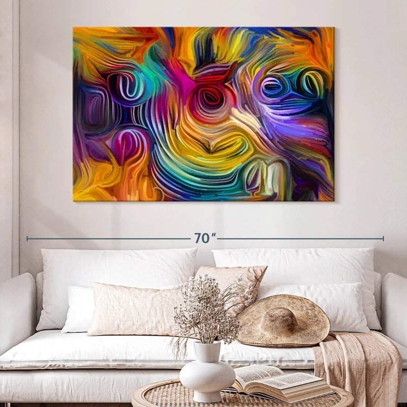 Avery Abstract Tropical Flowers, 34" H x 51" W