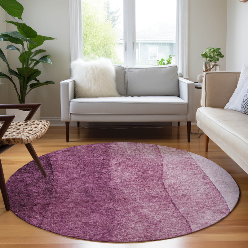 Tapis intérieur / extérieur Heffington avec envers antidérapant, Rond 8 pi