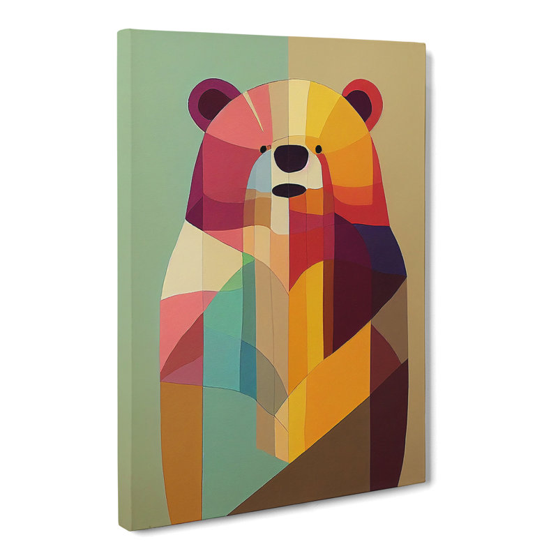 Teddy Bear Abstract - Wrapped Canvas, 60cm H x 40cm W x 3cm D