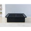 Grand lit moderne en métal, hauteur de 16 pouces, stable pour cadre de lit confortable, noir, chic