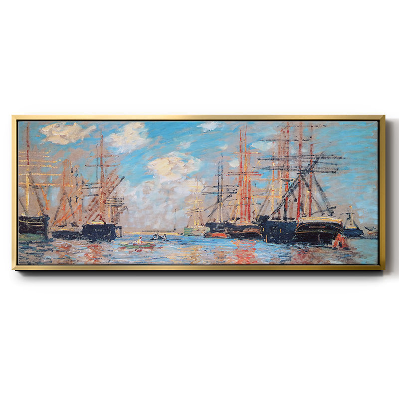 La mer, port à Amsterdam, 1874, H 8 po x l 20 po x P 1,5 po, Or
