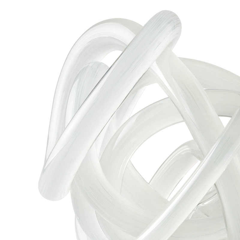 Blue Glass Knot Coastal Abstract Tabletop Decor, Set of 2, White