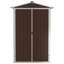 vidaXL Garden Shed Brown 45.7"x17.7"x68.9" Galvanized Steel-110584084