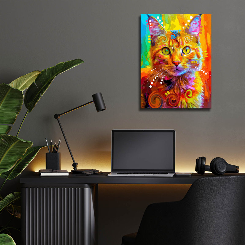 «The Insightful Tabby» par Dean Russo, H 16 po x l 12 po x P 0,13 po