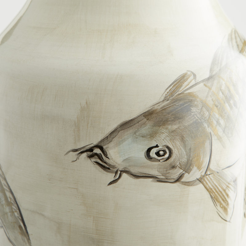 Koi Ceramic Floor Vase