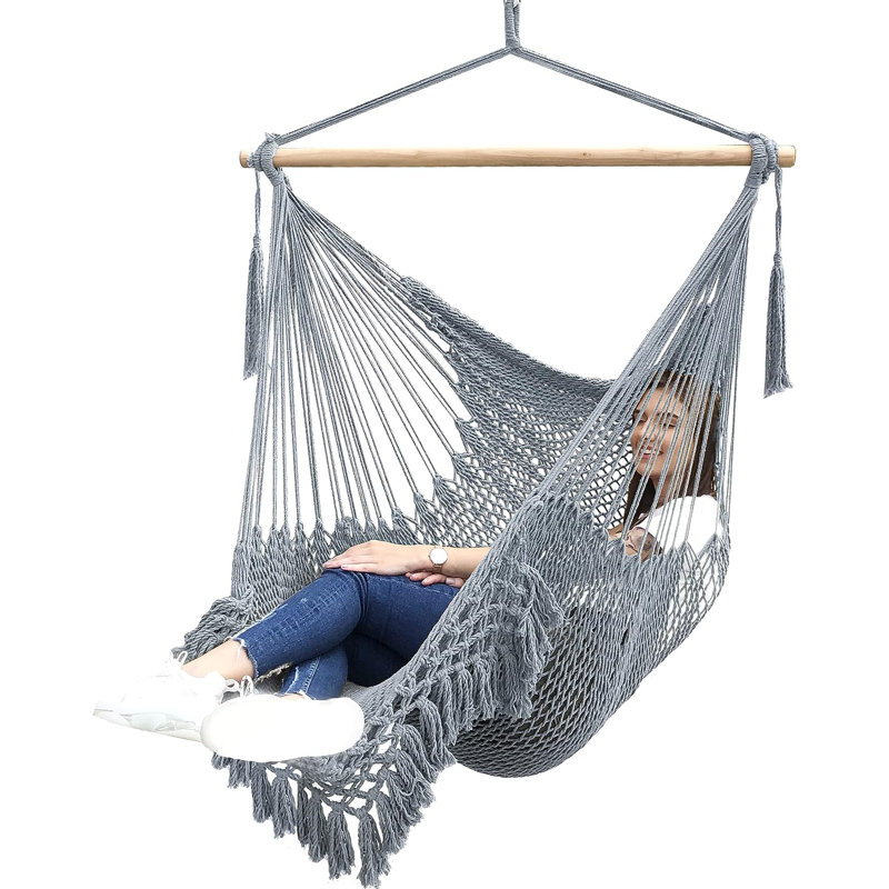 Bensenville 1 Person Chair Hammock, Light Gray