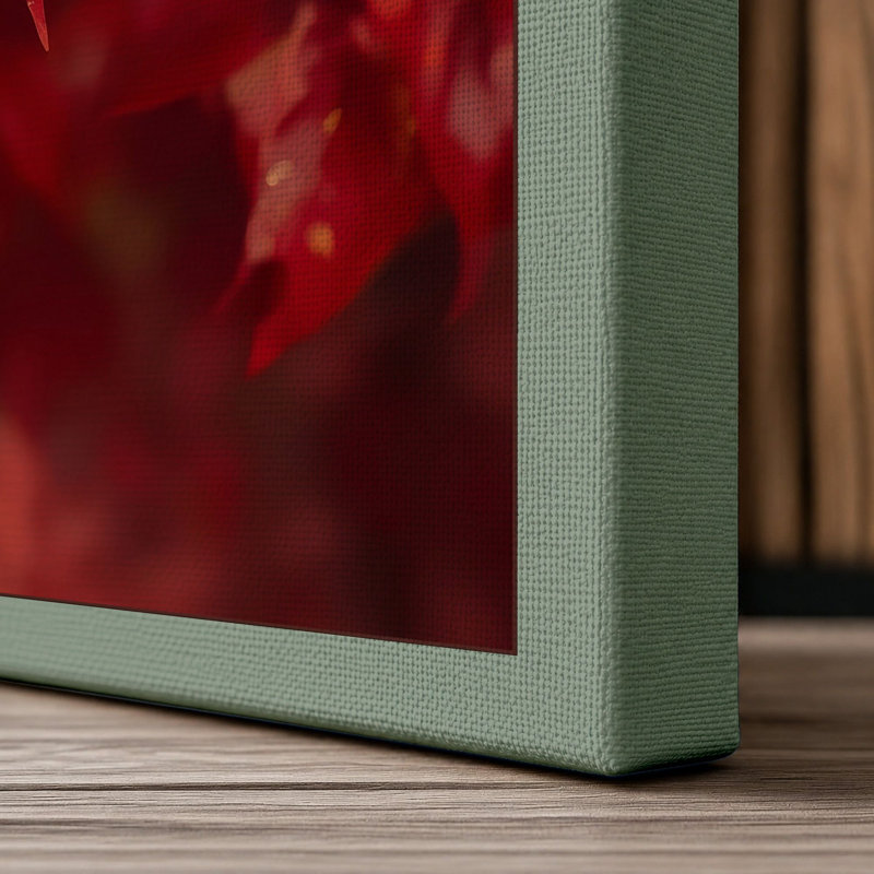 Autumn Foliage Botanical - Wrapped Canvas, 18x12 - 45.7 x 30.5 cm, Sage Border
