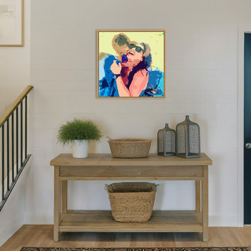 «Joyful Coastal Embrace» par Breanna Megan, reproduction d'art sur toile encadrée, 22 X 22
