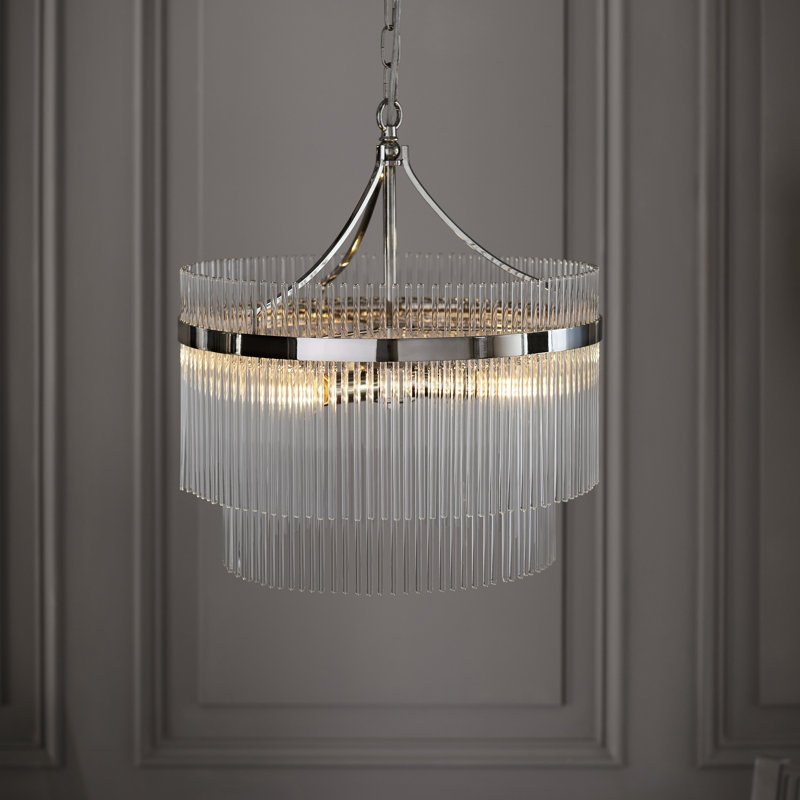 Geira 5 - Light Unique/Statement Chandelier, Bright Nickel
