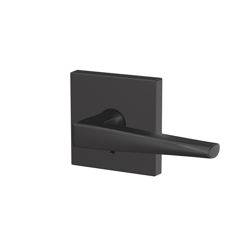 Custom Eller Hall-Closet and Bed-Bath Lever with Collins Trim, Matte Black
