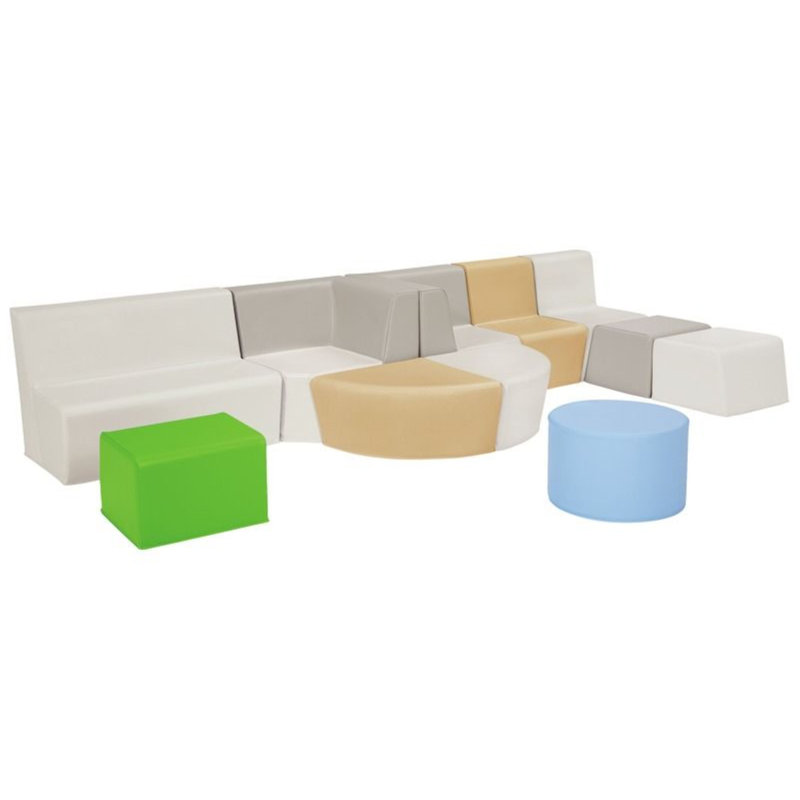 2 Seater Bench Basic -Seat Height: 6", Red
