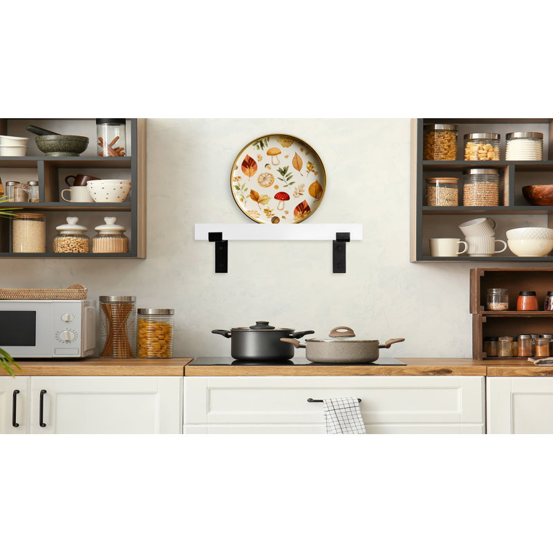 Rayne Plate Display Shelves, White, 19 x 3 x 2