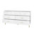 Seven Drawers Large Chest of Drawer Cabinet with Golden Handle and Golden Legs White Color