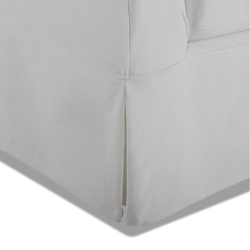 Amari Slipcovered U-Shaped Sectional, Classic Bleach White Twill, Right Hand Facing