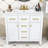 Voronica Wood Single Bathroom Vanity Cabinet with Ceramic Basin Sink and Multi-Functional Storage-300257364