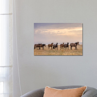 USA, Utah, Tooele County. Wild Horses Walking. by Jaynes Gallery - Wrapped Canvas Gallery-Wrapped Canvas Giclée