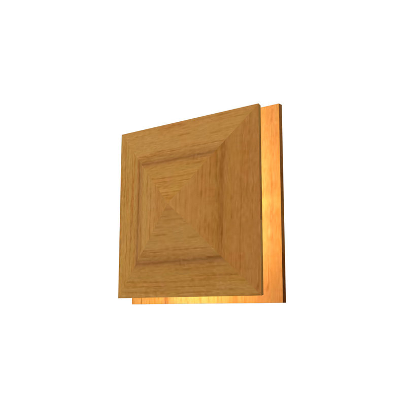 Facetada 1 - Light LED Flush Mounted Sconce, Teak