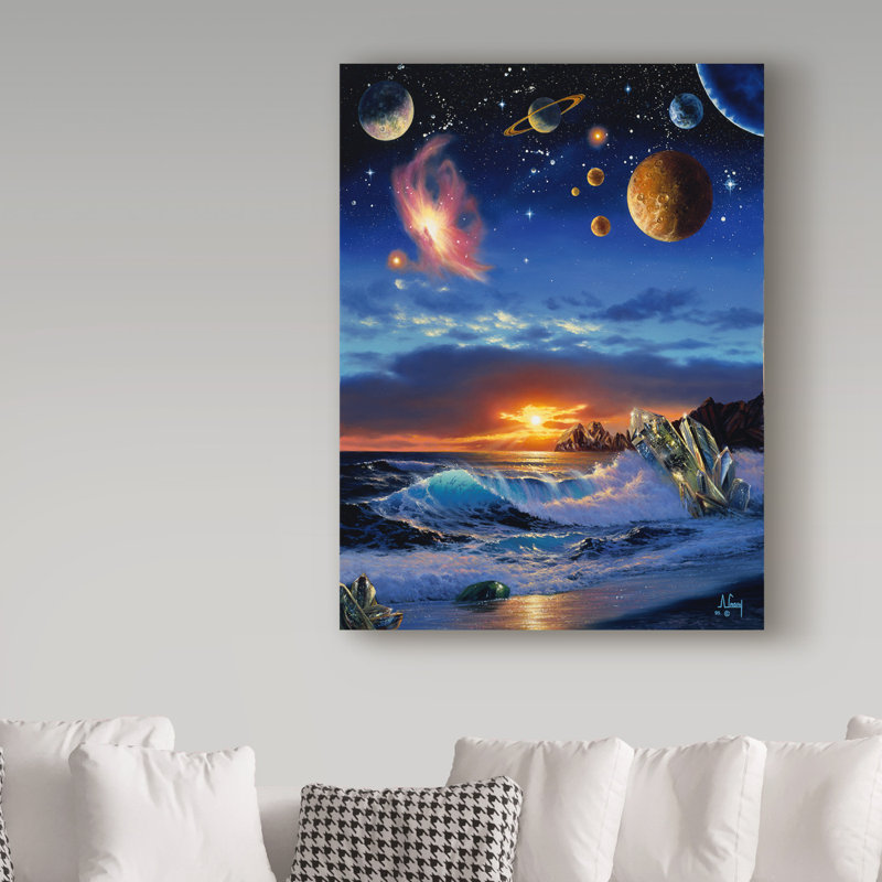 «Planets in the Sky» de Fikes, impression sur toile tendue, H 19 po x l 14 po