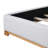 Linen Upholstered Platform Bed With Thick Headboard & Rubberwood Frame-118728746-118728747