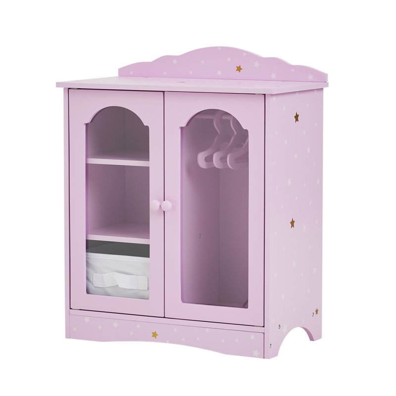 Olivia's Little World Twinkle Stars Princess Doll Closet with 3 Hangers
