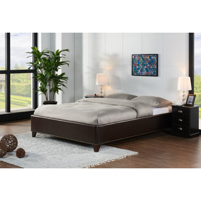 Lit plateforme tapissier Glenford