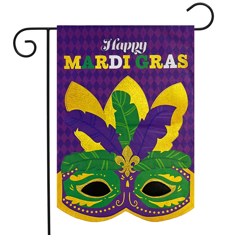 Drapeau de jardin Mardi Gras Mask