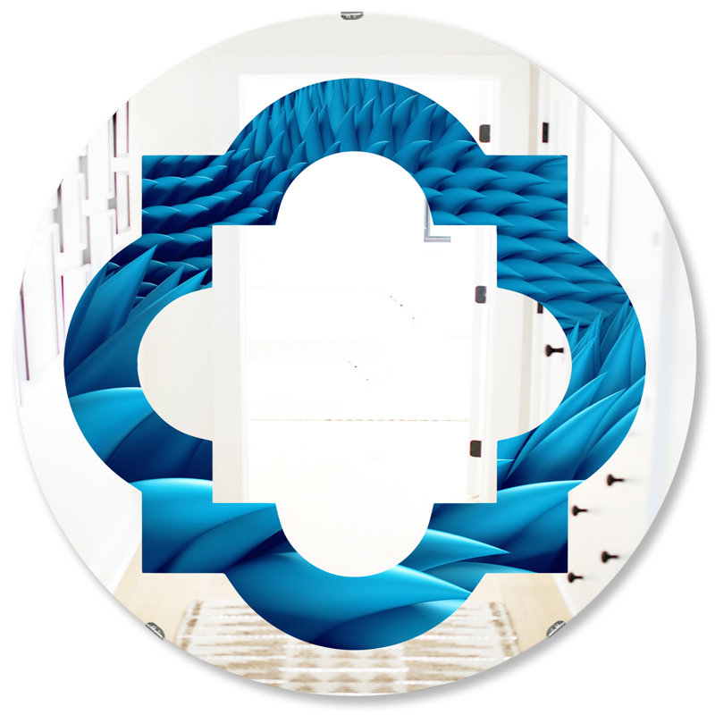 Miroir mural quadrilobe éclectique, 31,5 po x 31,5 po