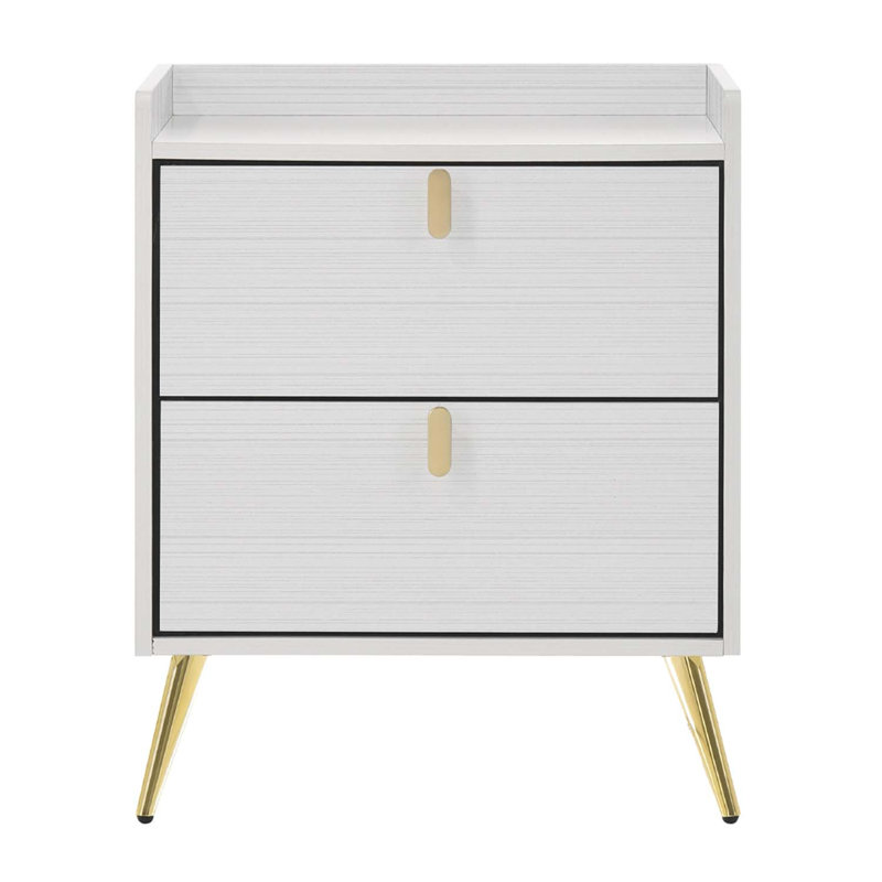 Table de chevet Zeena, finition blanche