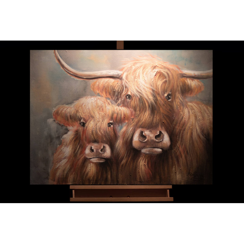 Hand -painted acrylic painting shoulder to shoulder
