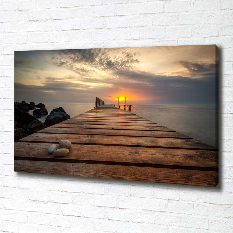 Wooden Pier - Wrapped Canvas Print