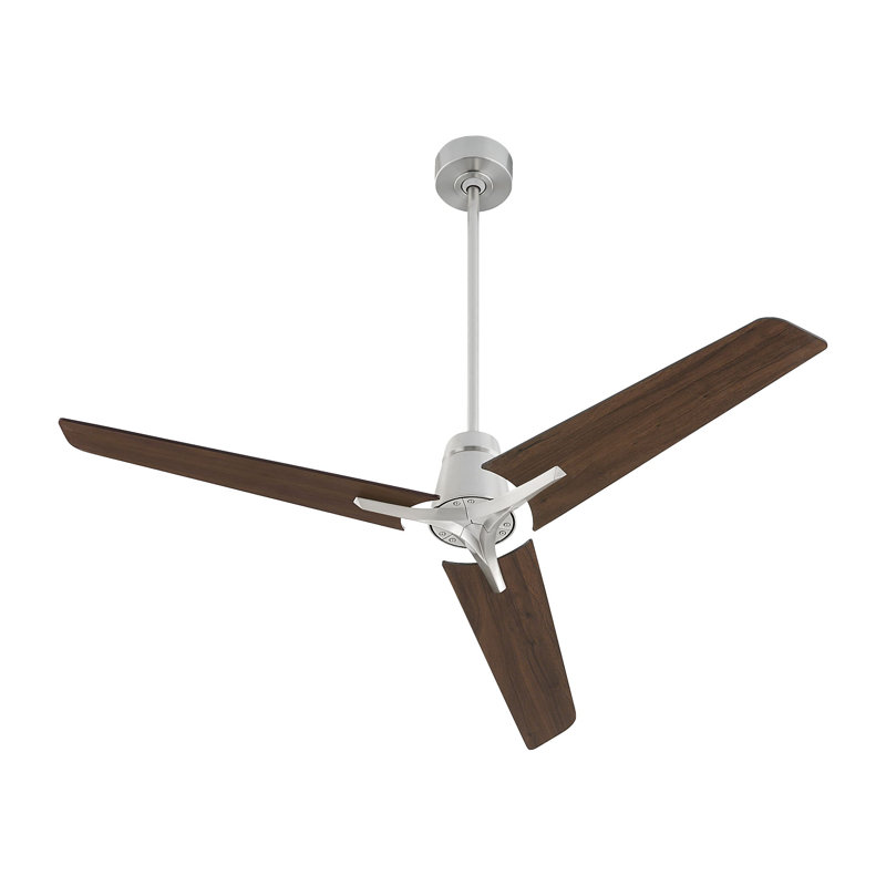 Halcyon 56” 3BLD FAN – AGB, Nickel with Medium Wood Blades