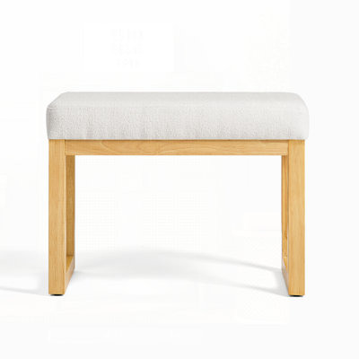 Compact Wooden Shoe-Changing Bench With Soft Cushioned Seat, Perfect For Small Spaces And Modern Minimalist Design