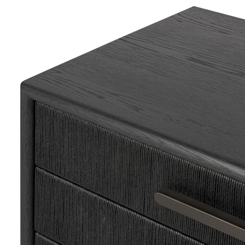 Rosenell Closed Nightstand, Black