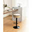 Tabouret de bar rond 2 avec rangement en cuir kaki et pivotant à 360 °-412896808
