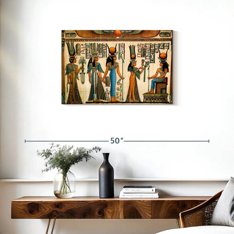 Papyrus de Pharaon antique Leisha, H 20 po x l 30 po