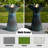 Two Birds Embossed Plant Pattern Pedestal Ceramic Fountain With Light-1296550314