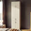 Armoire 6 portes H 100,8 po x l 31,5 po texturée en lin avec tringle et support à pantalons-1138830908