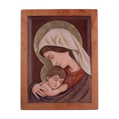 Décoration murale à panneau en relief cèdre mère aimée