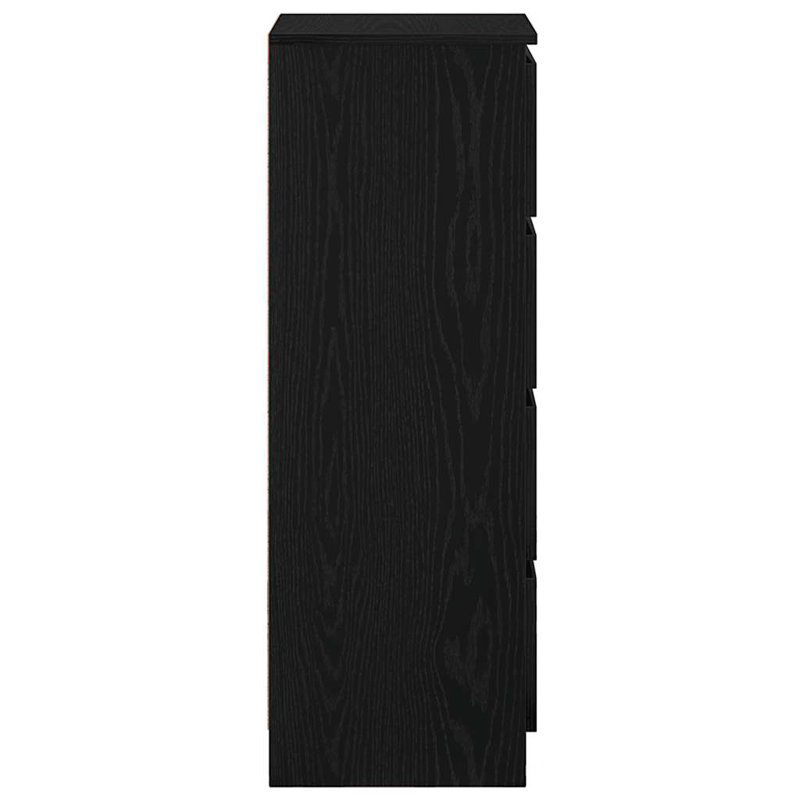Sideboard 37.5X35x99 Cm Engineered Wood, Black Oak