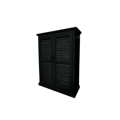 Shutter Style Solid Wood kitchen Pantry Cabinet