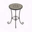 Table d'appoint de patio avec tablette