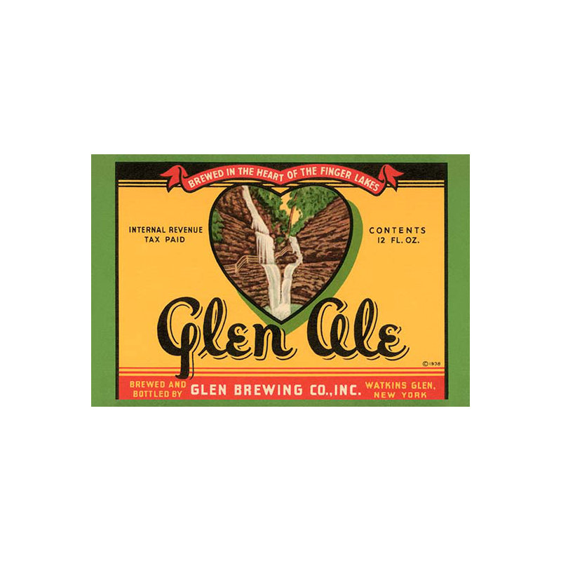 « glen ale », affiche rétro, 20 po x 30 p